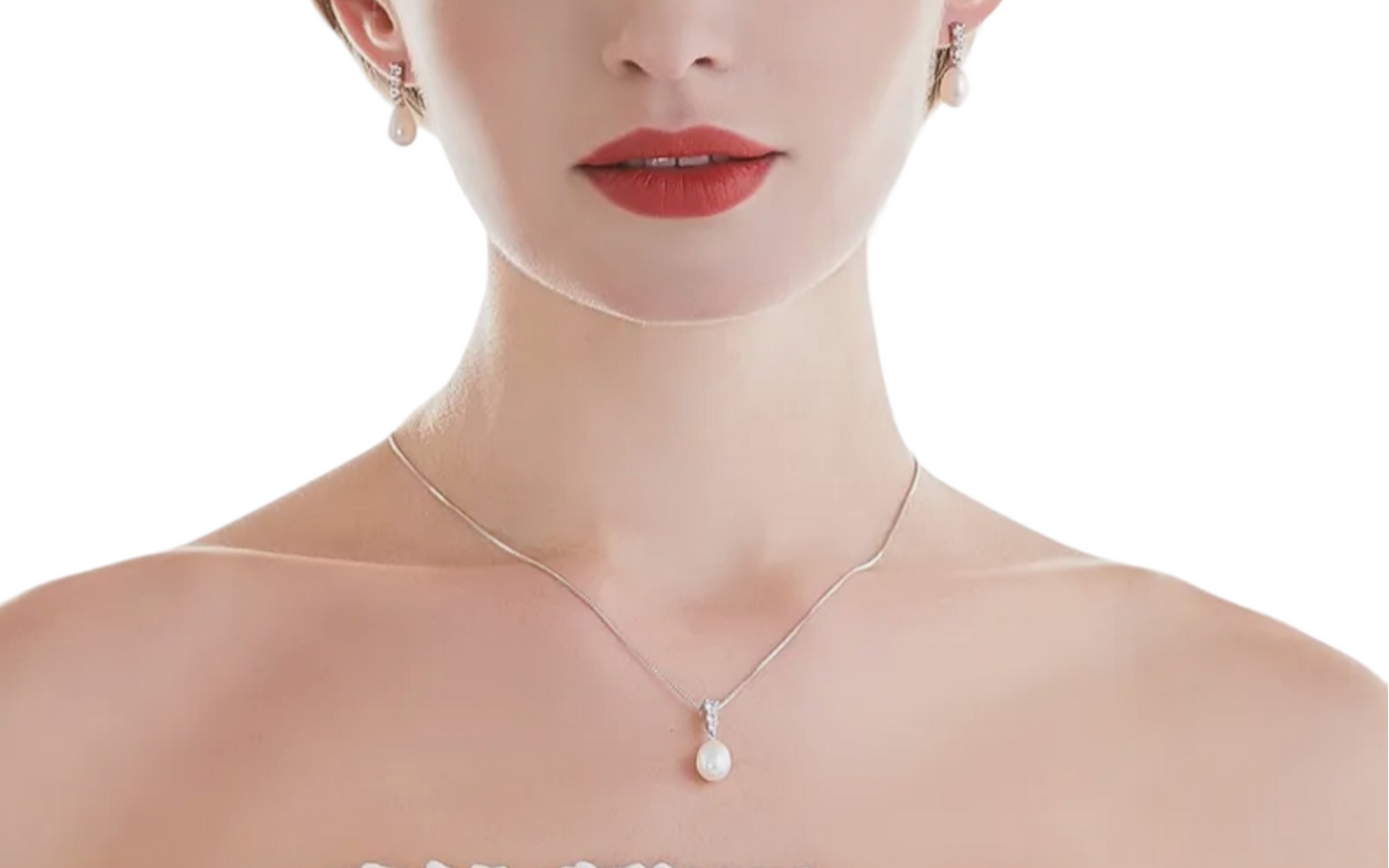 collana trilogy oro e diamante naturale 0,38ct e perla naturale