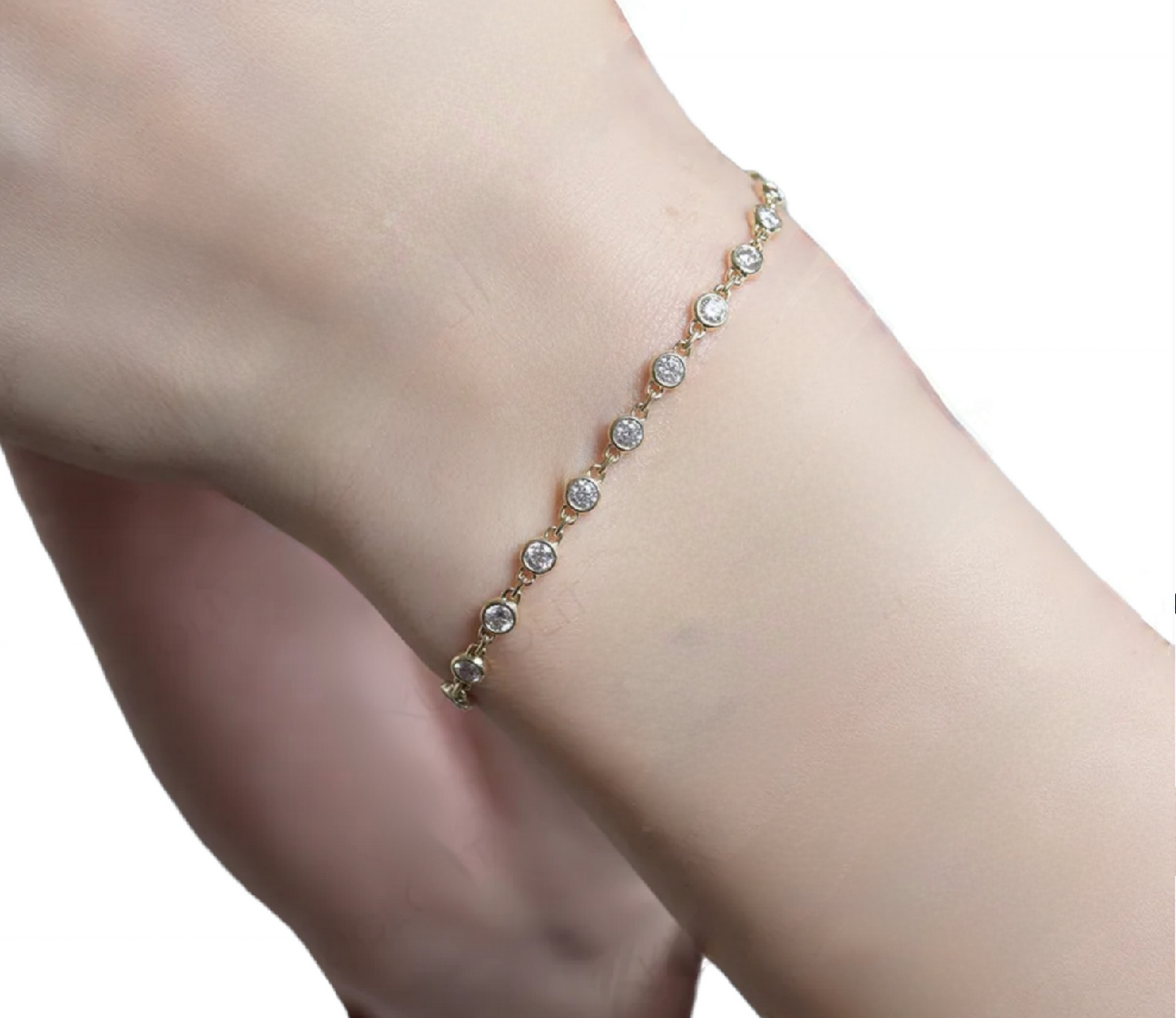bracciale in oro giallo 18k e 25 diamanti naturali 2,50ct