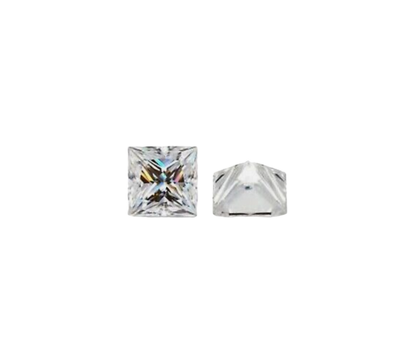 4 pezzi diamanti naturale certificato taglio princess 0,40 ct colore D purezza VVS1