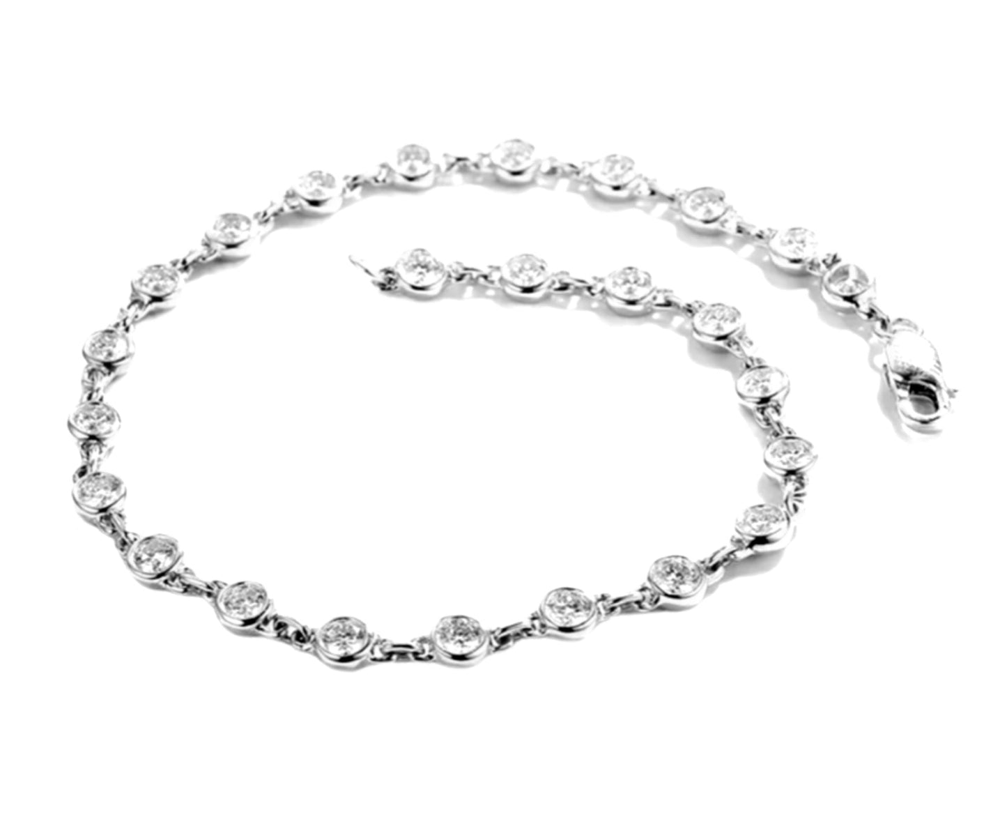 bracciale in oro giallo 18k e 25 diamanti naturali 2,50ct