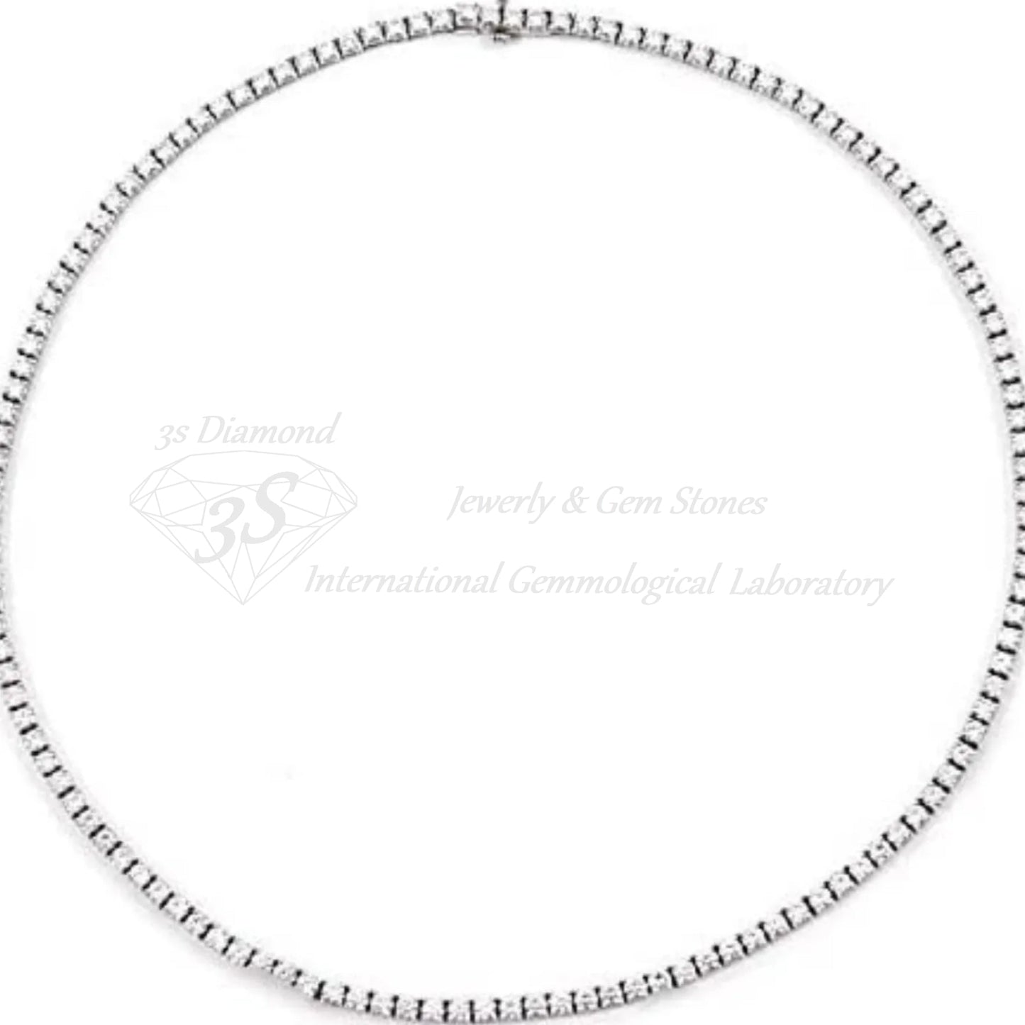 collana tennis oro e diamanti naturali 5,90ct