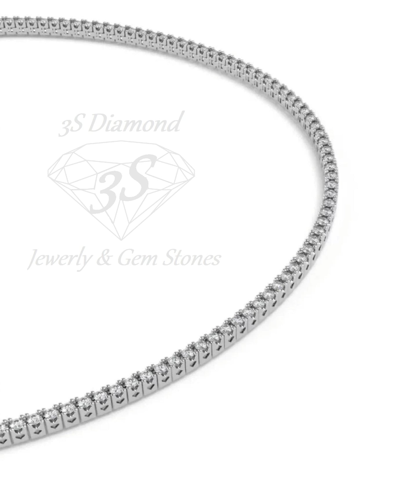 collana tennis oro e diamanti naturali 5,90ct