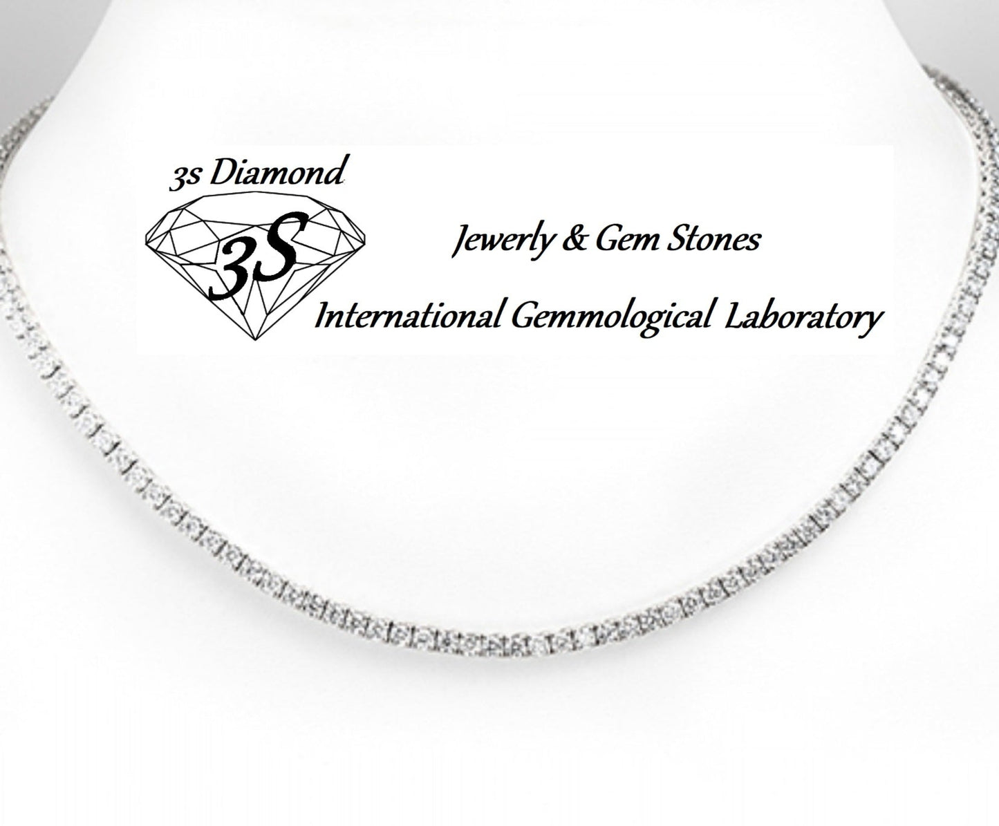 collana tennis oro e diamanti naturali 5,90ct