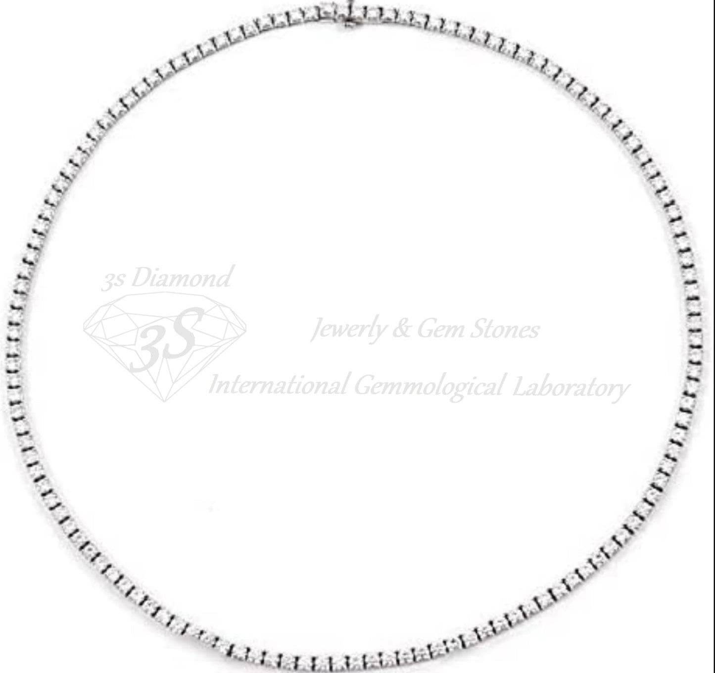 collana tennis oro e diamanti naturali 5,90ct