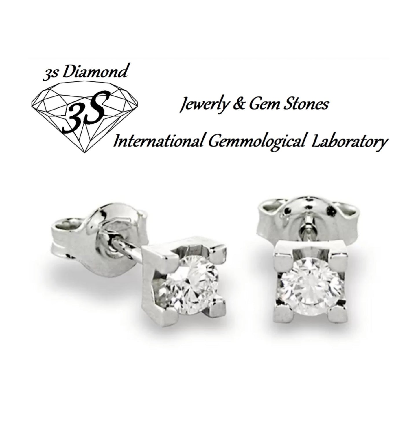set completo ciondolo e orecchini punto luce oro 18k 750 e diamanti naturali 0,75 ct color E VVS1