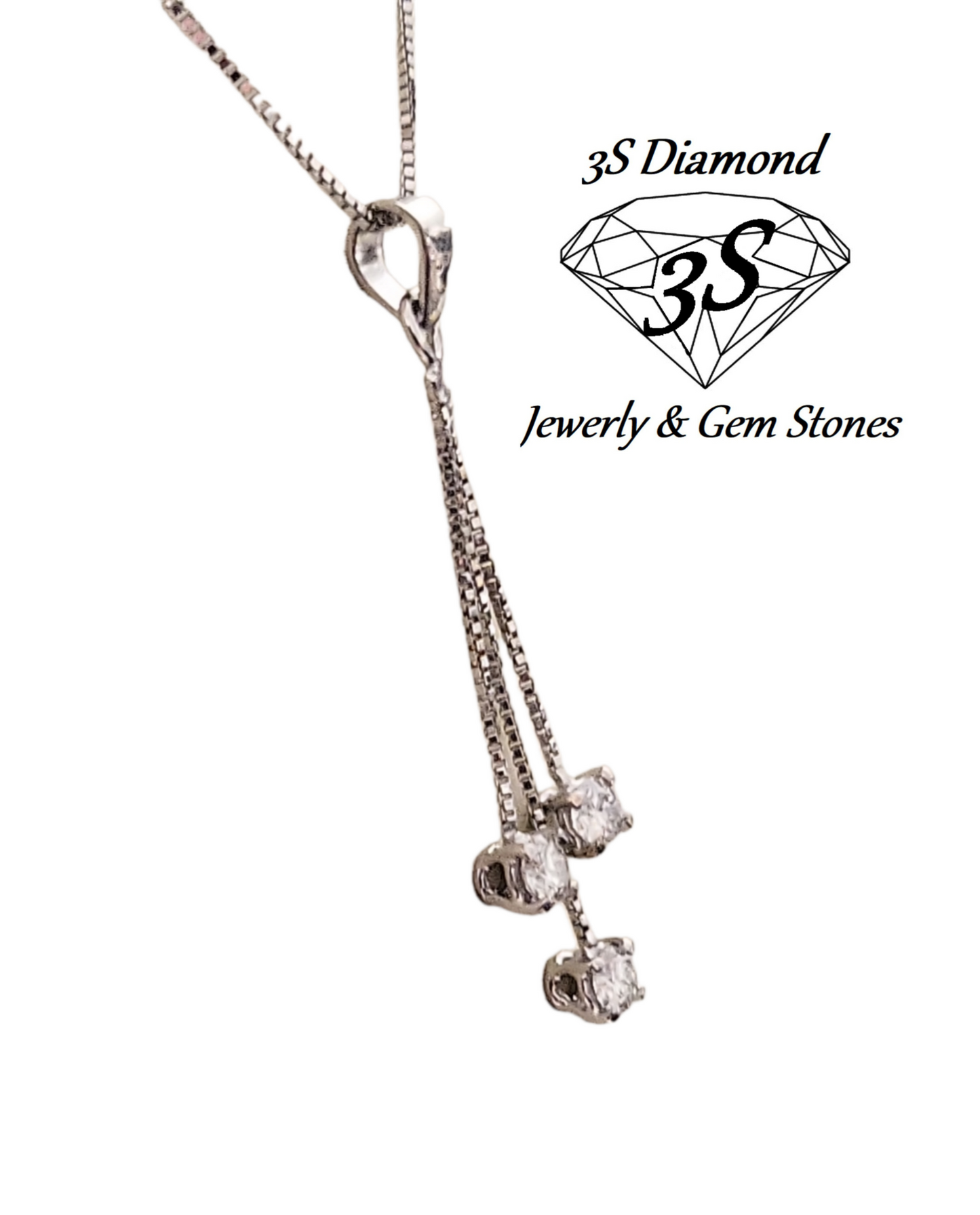 pendente a strisce in oro bianco 18k e diamante aturale 0,45ct