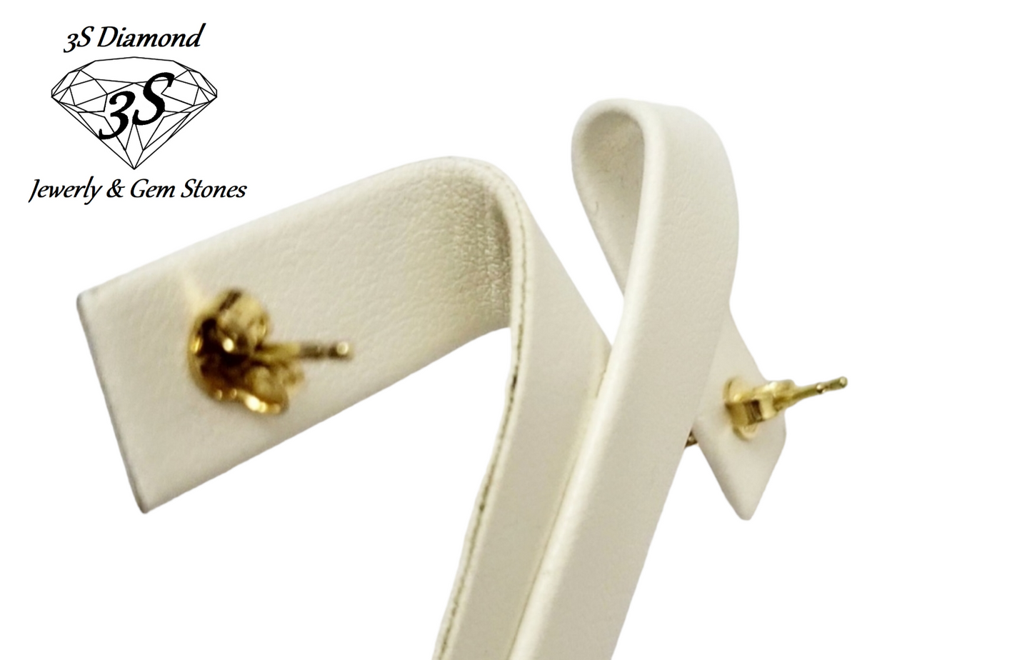 orecchini punto luce in oro giallo 18k e 2 diamanti naturali 0,90ct