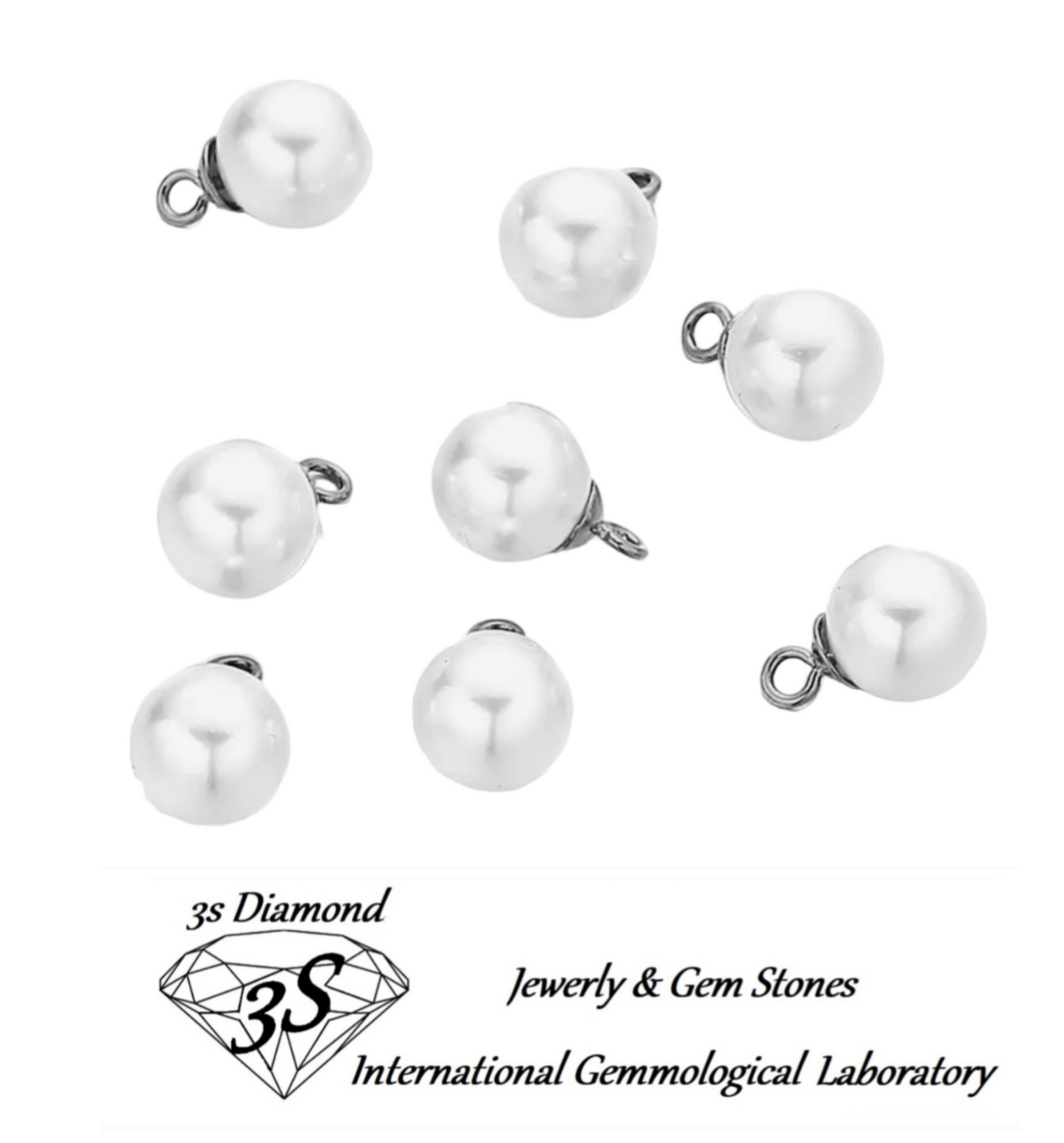 ciondolo in oro bianco con  perla naturale australiane 9 mm