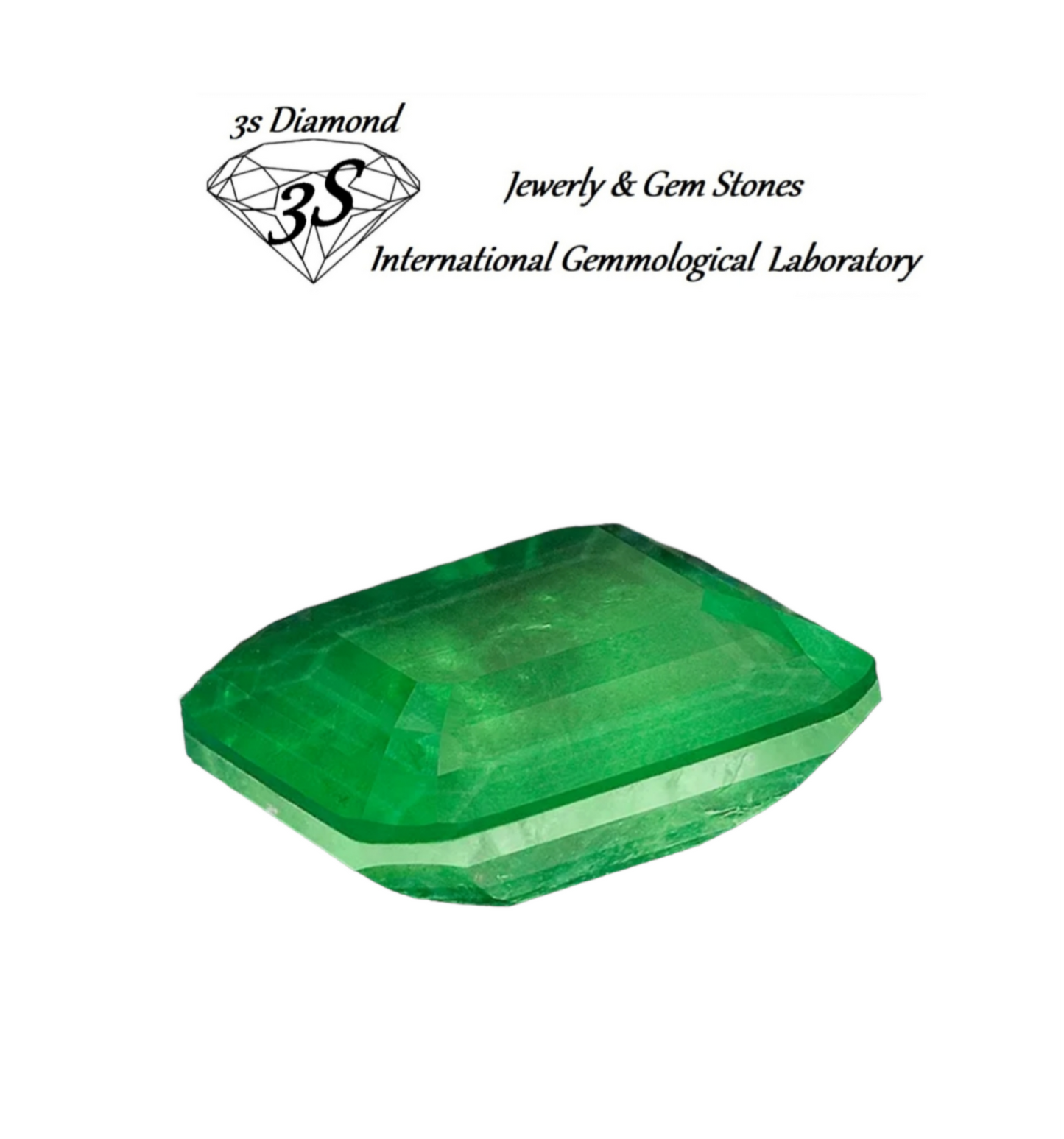 smeraldo naturale taglio smeraldo 3,50ct Colore verde trasparente