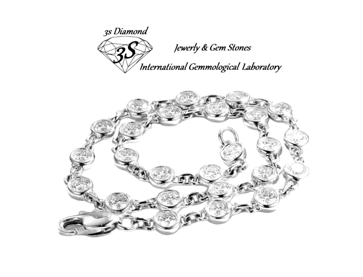bracciale in oro giallo 18k e 25 diamanti naturali 2,50ct