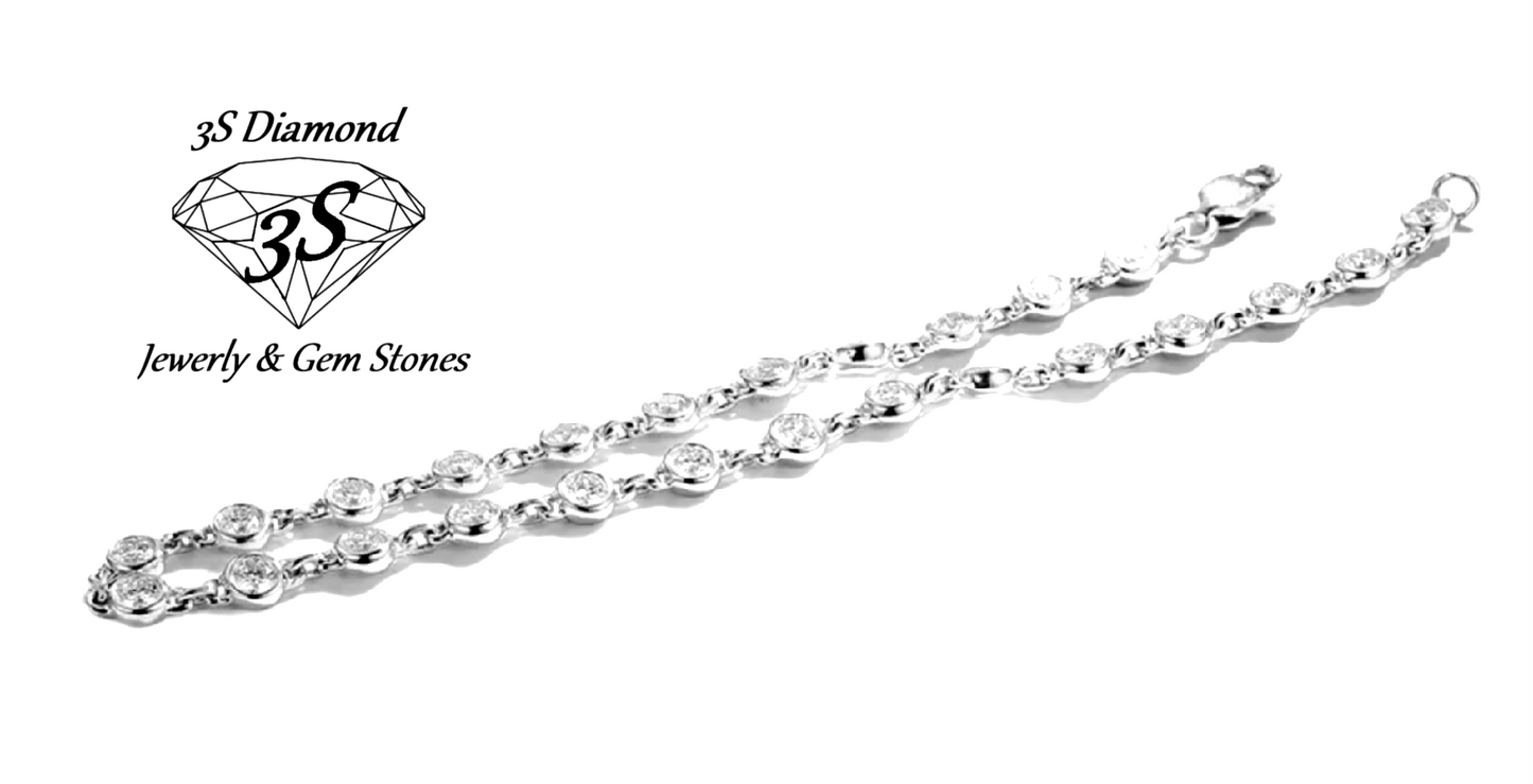 bracciale in oro giallo 18k e 25 diamanti naturali 2,50ct