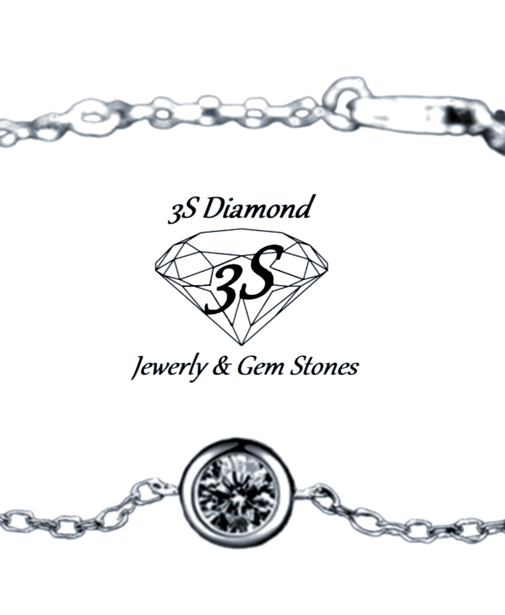 bracciale in oro bianco 18k e 1 diamante natural centrale 0,10ct