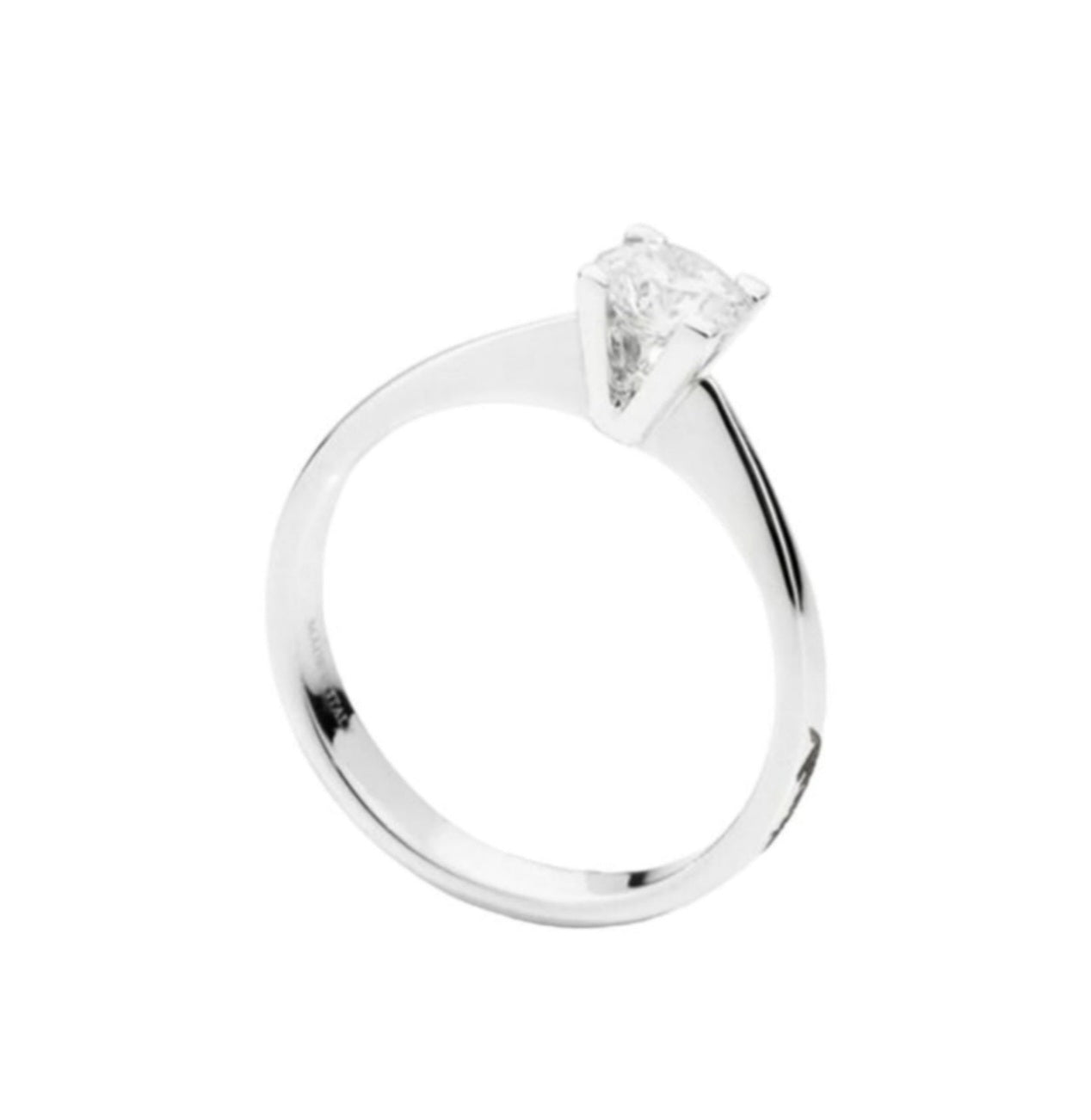 Anello solitario diamante naturale 0.50ct certificato IGI D IF