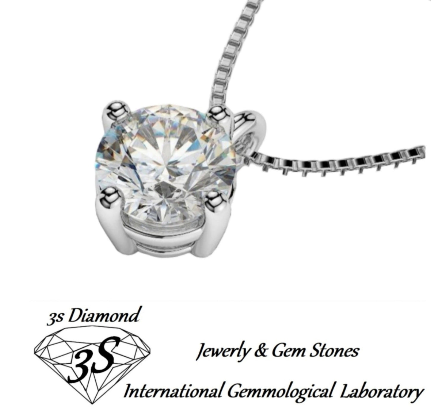 ciondolo punto luce in oro bianco 18k con diamanti naturale 0,10 ct