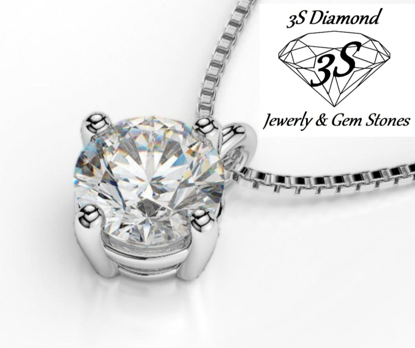 ciondolo punto luce in oro bianco 18k con diamanti naturale 0,10 ct
