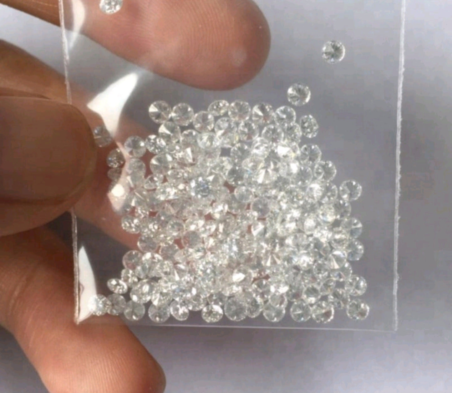 lotto 5 ct diamante naturale da 2 mm colore D VVS1