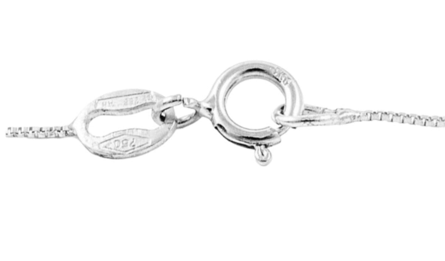 ciondolo punto luce certificato HRD in oro bianco diamante naturale 0,31 ct
