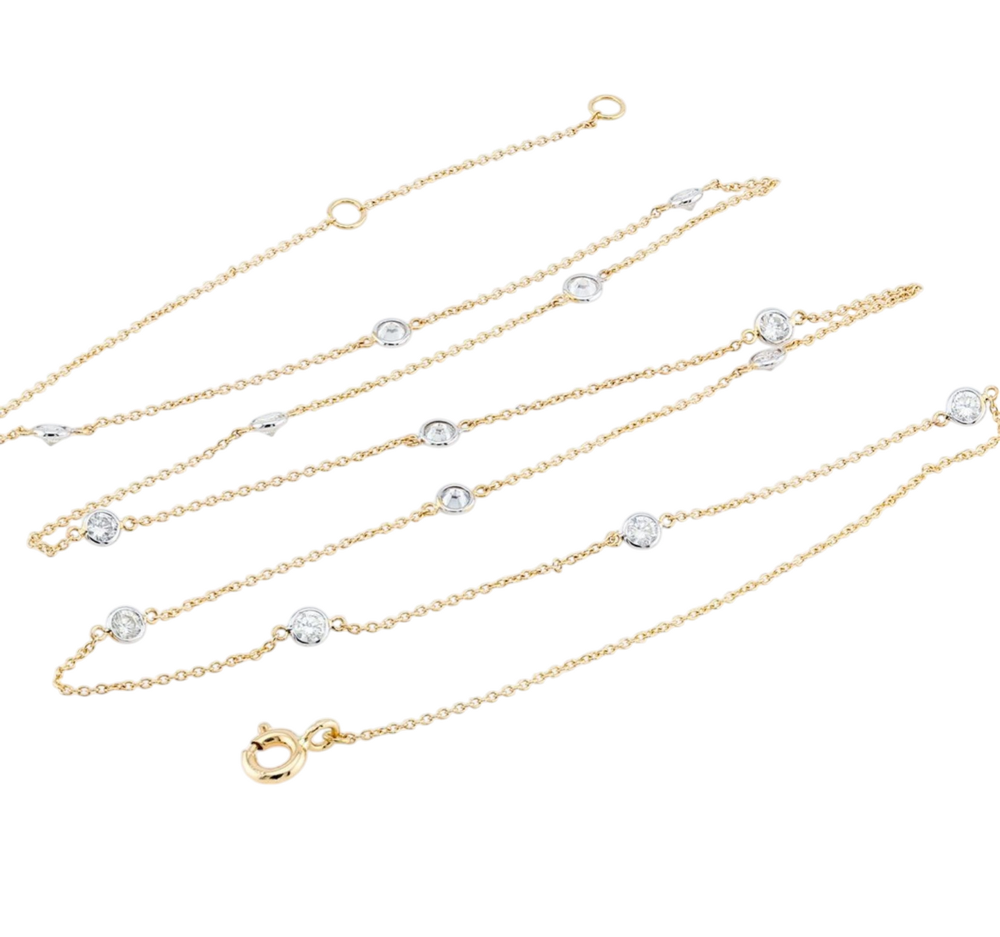Collana in oro giallo 18k e diamanti naturali 1.40 ct
