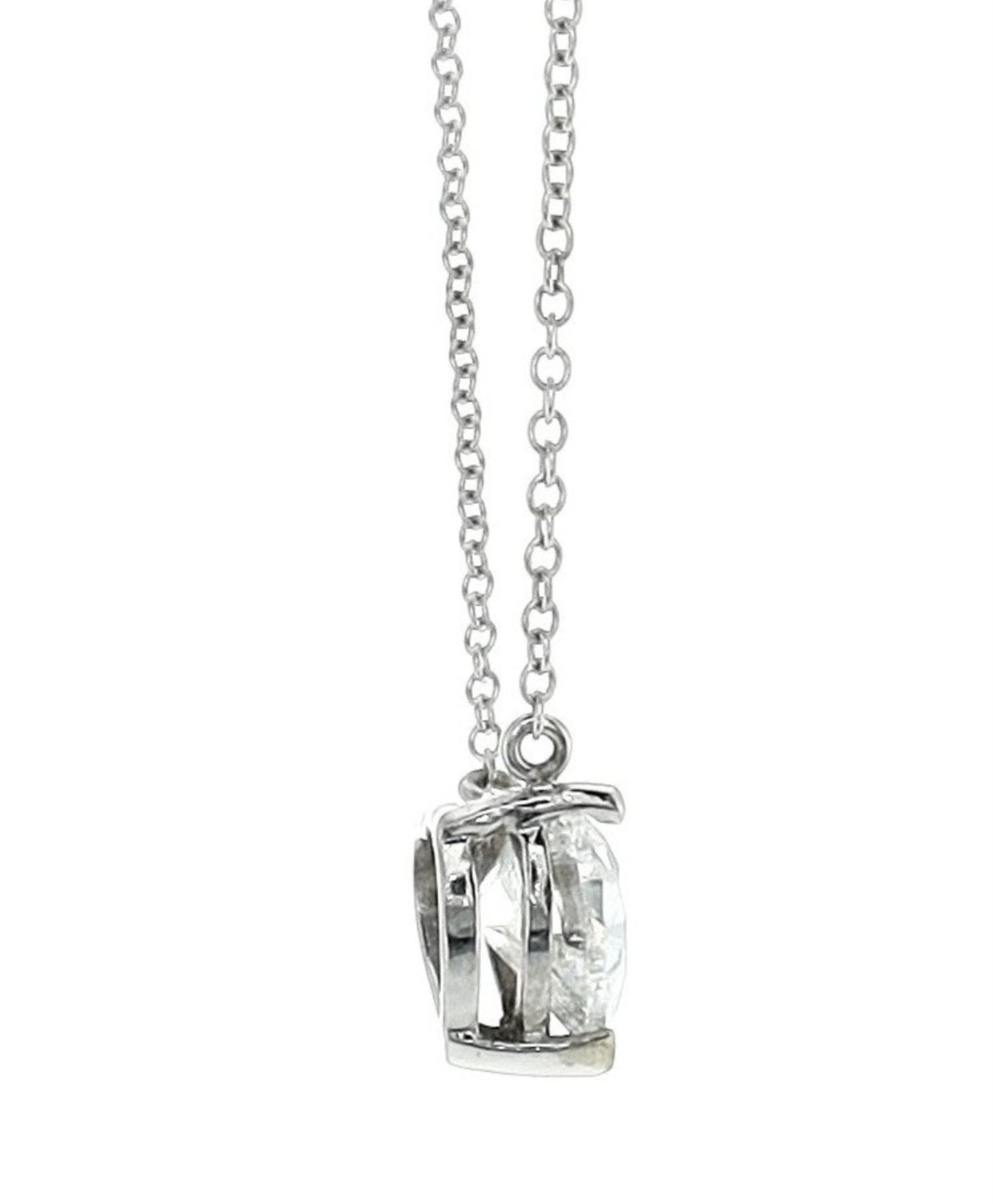 Collana punto luce in oro e diamante naturale cuore 0.44ct