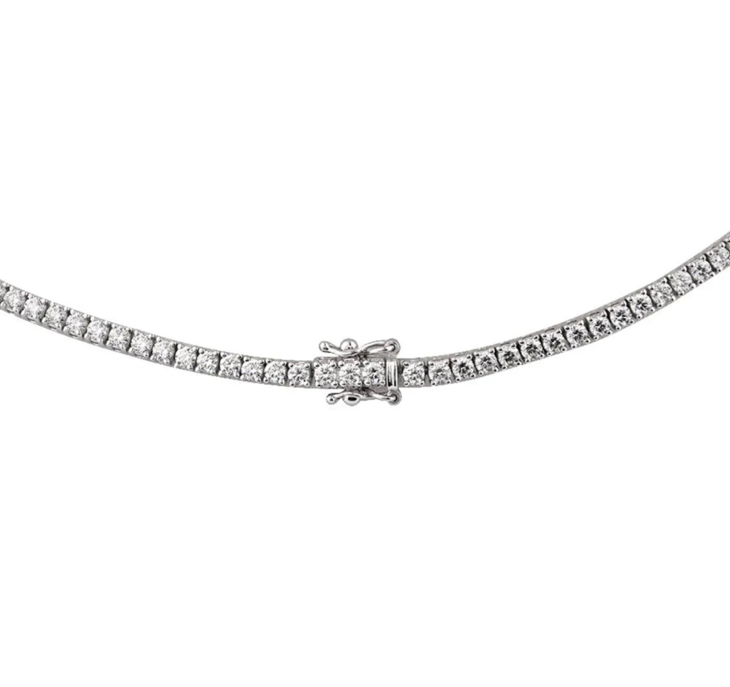 Collana tennis in oro e diamanti naturali 9.90ct certificato IGI