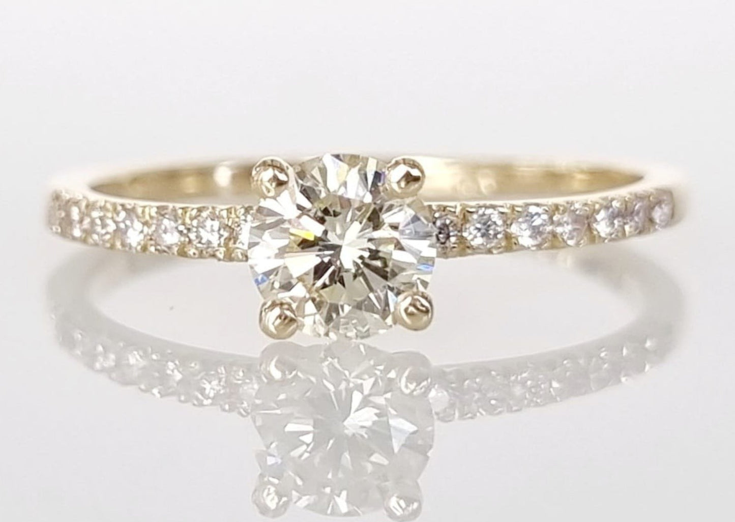 Anello di fidanzamento - 18k giallo - 1.29ct. tw. Diamante (Naturale)