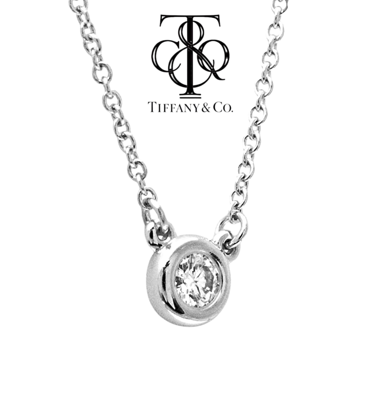 Collana tiffany & co in oro e diamanti naturali 0.25 ct
