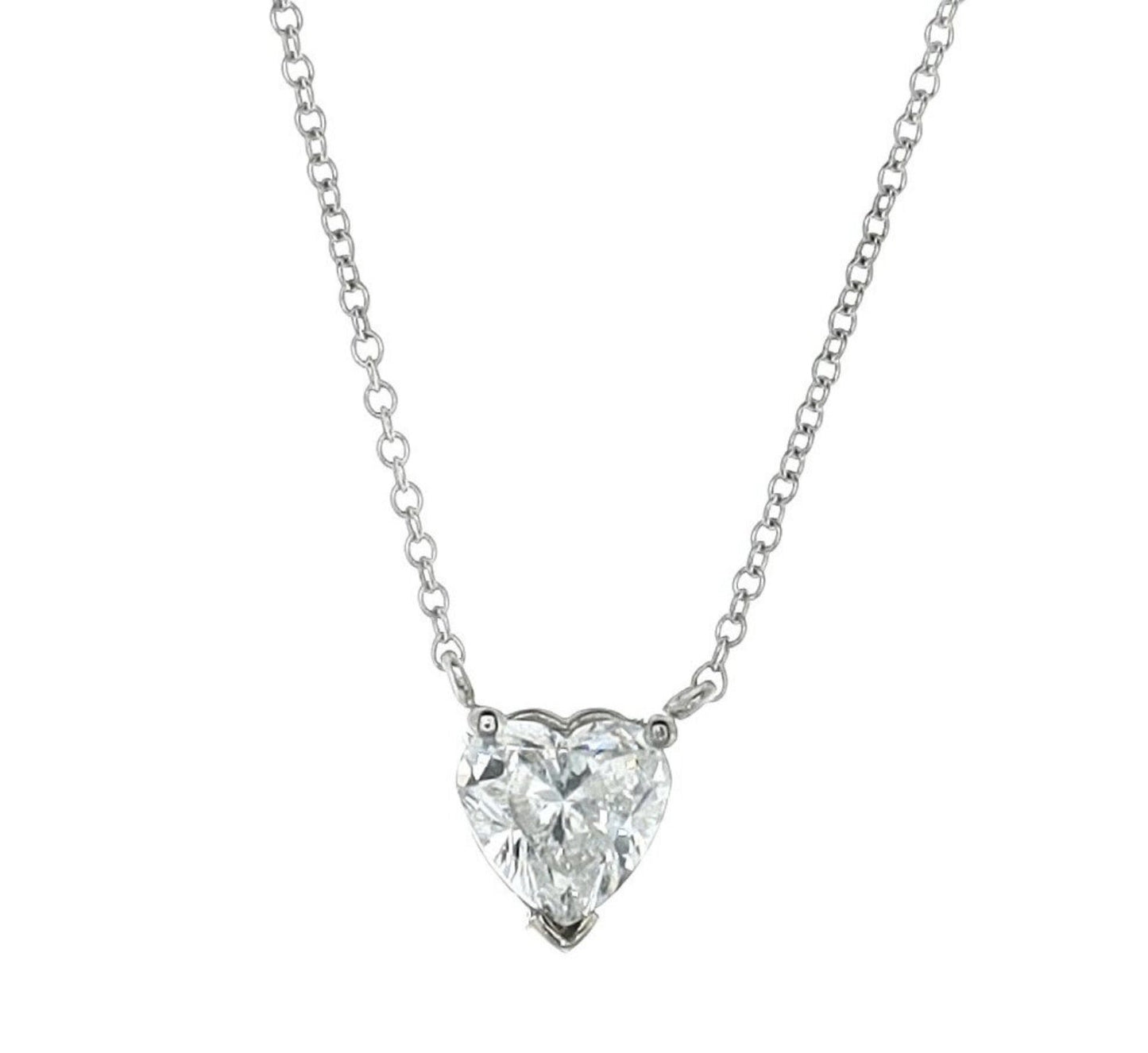 Collana punto luce in oro e diamante naturale cuore 0.25ct