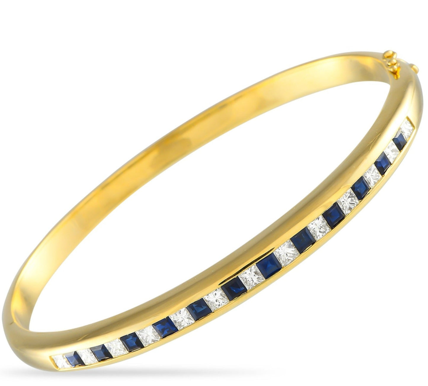 Bracciale - 18 carati Oro giallo, con diamanti e zaffiri naturali