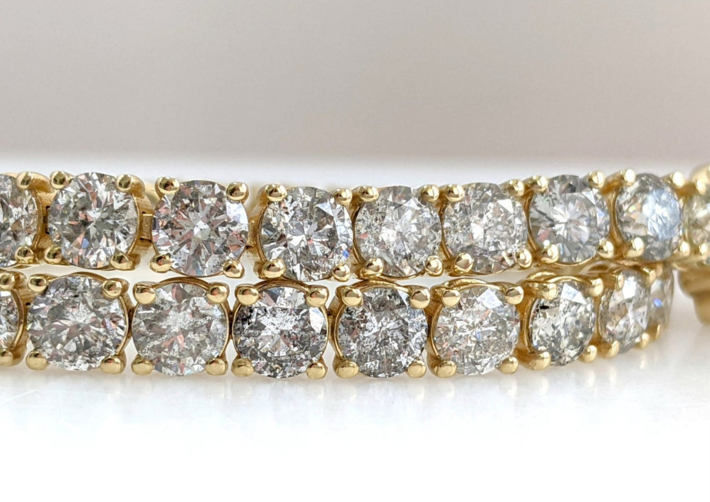 bracciale tennis in oro giallo 18k e diamanti naturali 2,70ct