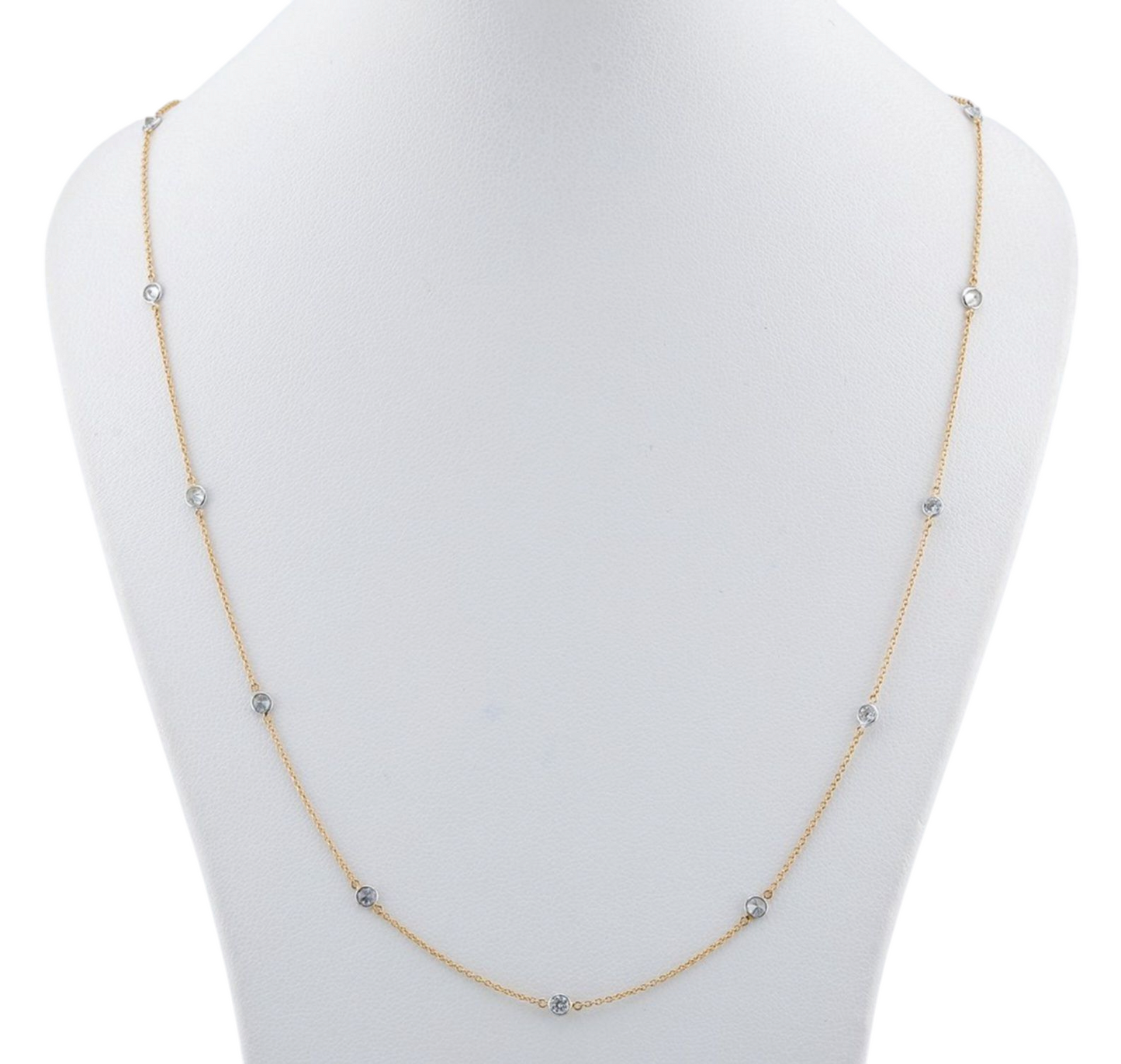 Collana in oro giallo 18k e diamanti naturali 1.40 ct