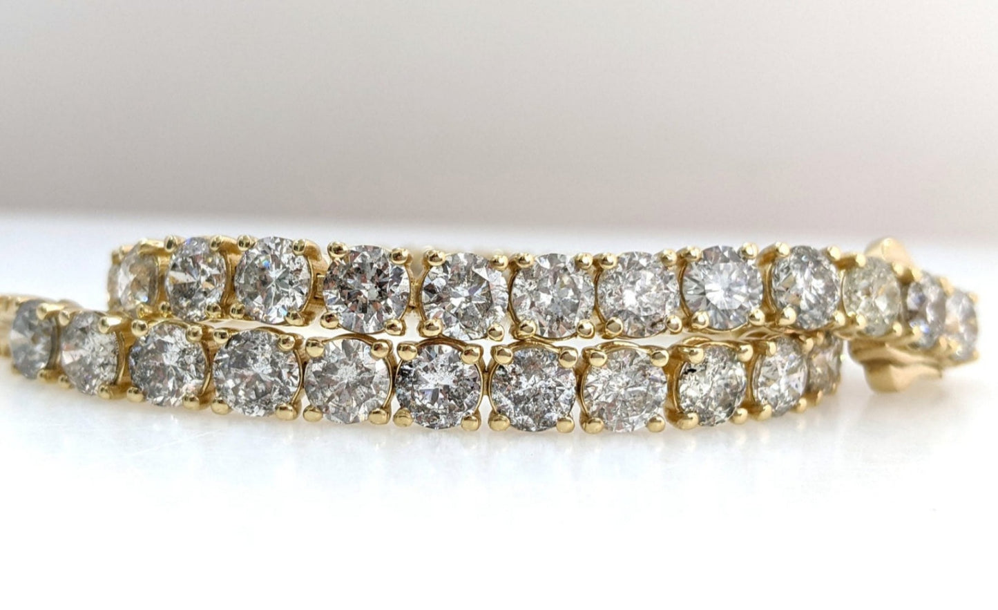 bracciale tennis in oro giallo 18k e diamanti naturali 2,70ct
