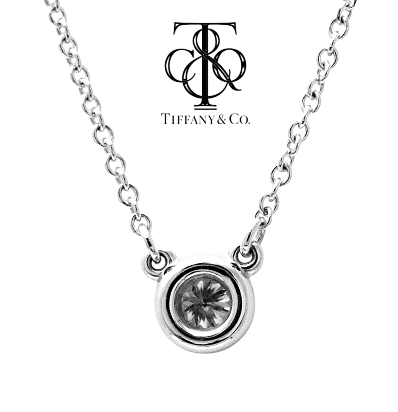 Collana tiffany & co in oro e diamanti naturali 0.35ct