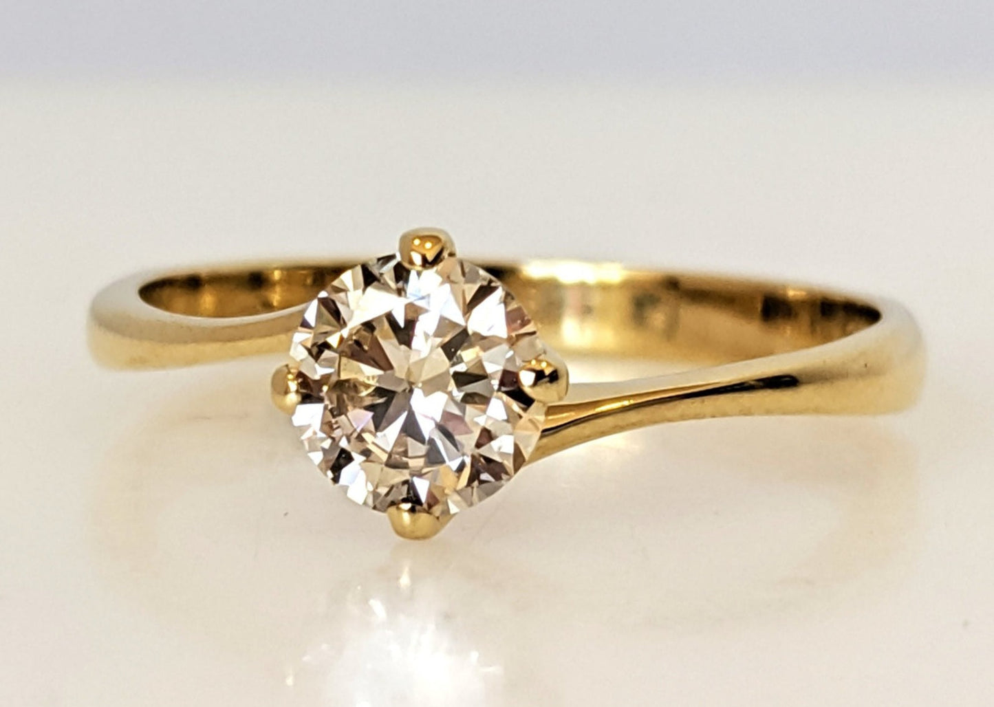 Anello di fidanzamento - 18k giallo - 0.54ct. tw. Diamante (Naturale)