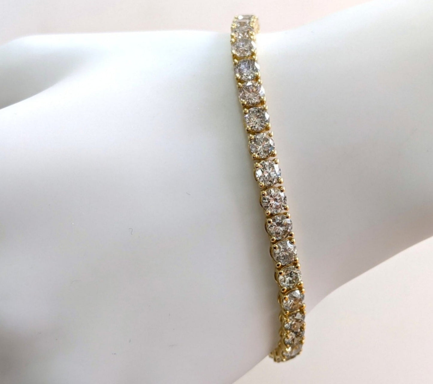 bracciale tennis in oro giallo 18k e diamanti naturali 2,70ct
