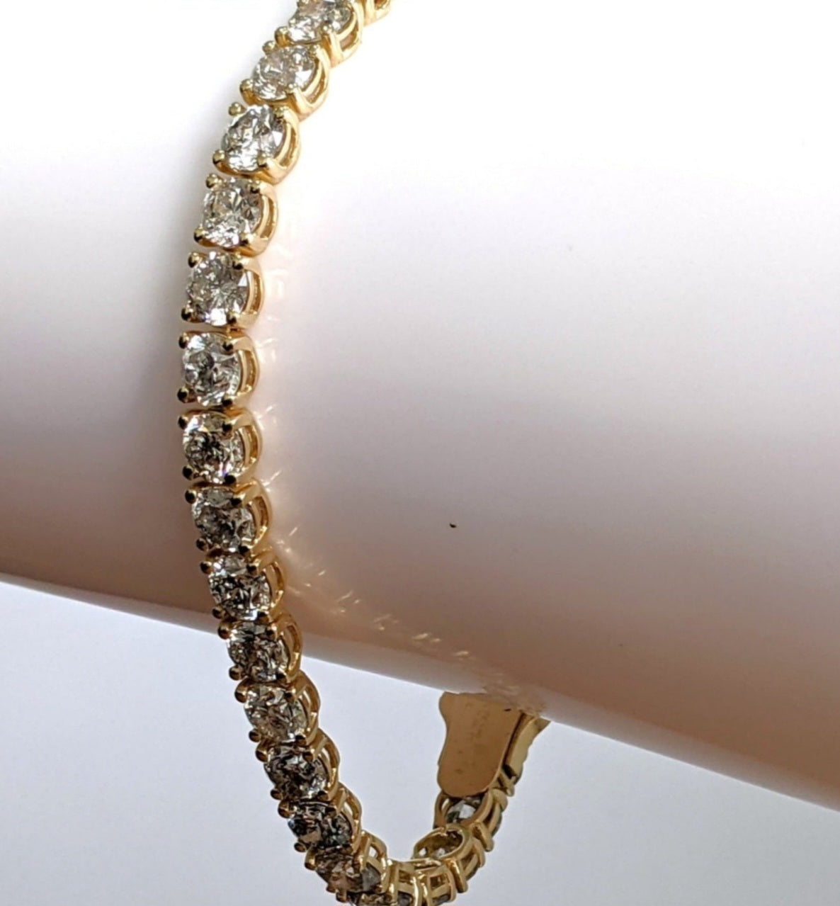 bracciale tennis in oro giallo 18k e diamanti naturali 2,70ct