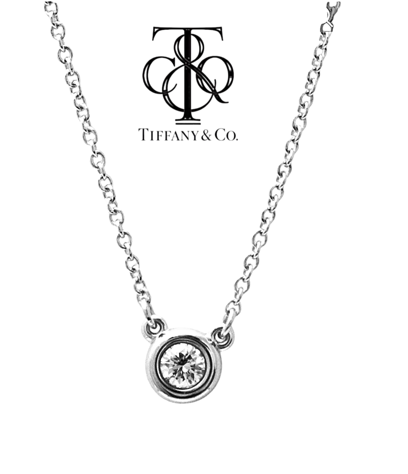 Collana tiffany & co in oro e diamanti naturali 0.35ct