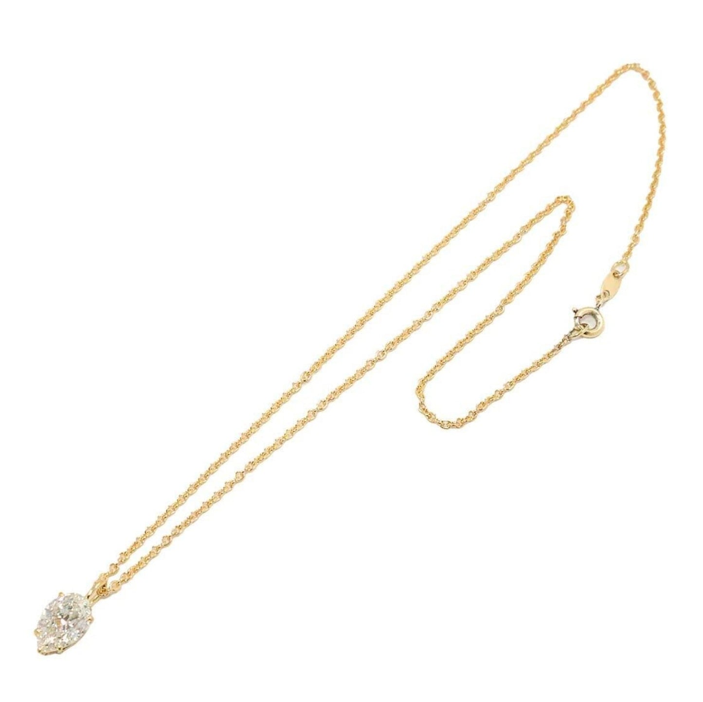 Collana in oro 18k e diamante naturale pera certificato IGI 0.50ct D IF