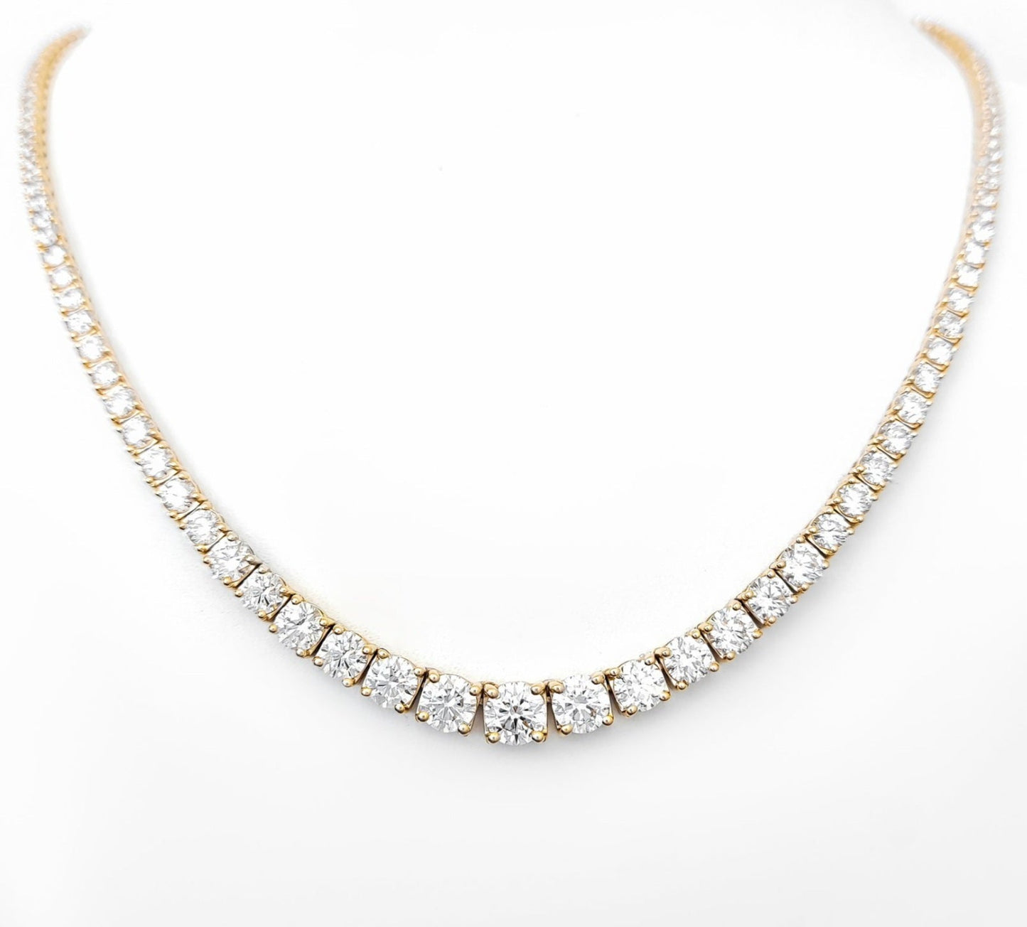 Collana - 18 carati Oro giallo, D-E/VVS - 11.43ct. tw. Diamante (Naturale)