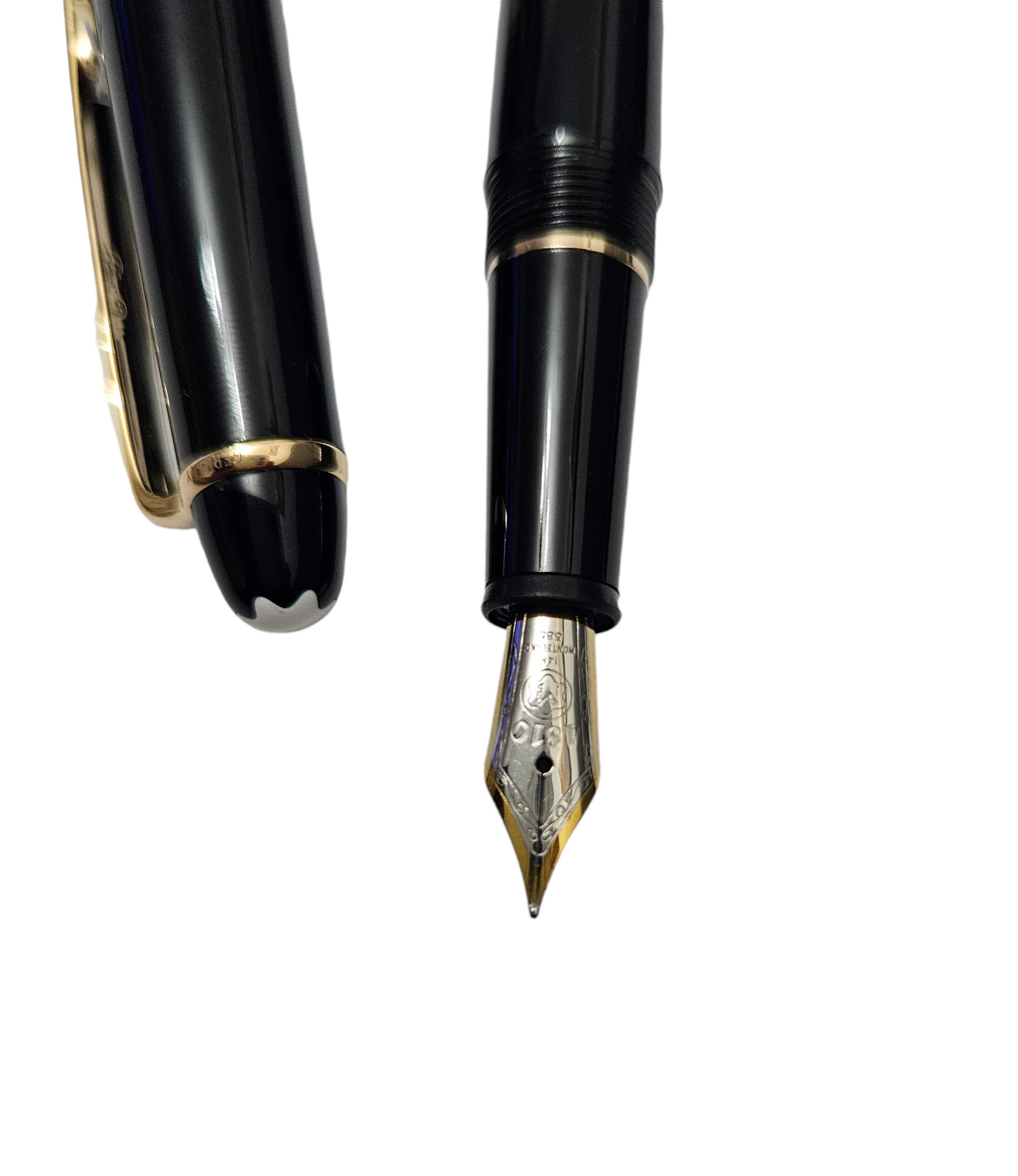 Set coppie 2 Penna , Stilografica e penna a Sfera 145 Montblanc Meisterstück Glacier Classique