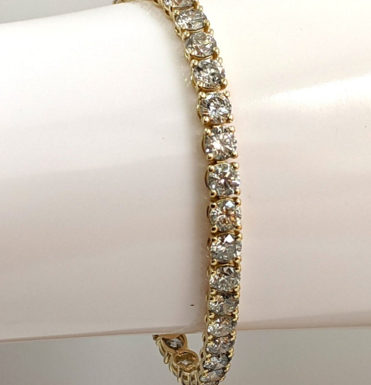 bracciale tennis in oro giallo 18k e diamanti naturali 2,70ct