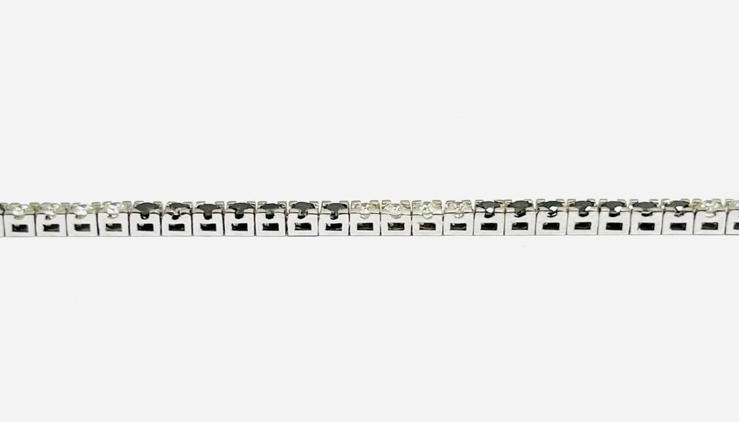 Bracciale tennis in oro bianco e diamanti naturali 5.00ct