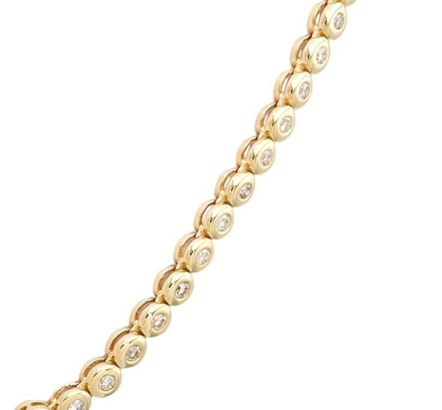 Collana collier tennis a cipollina in oro e diamanti naturali 6.40ct