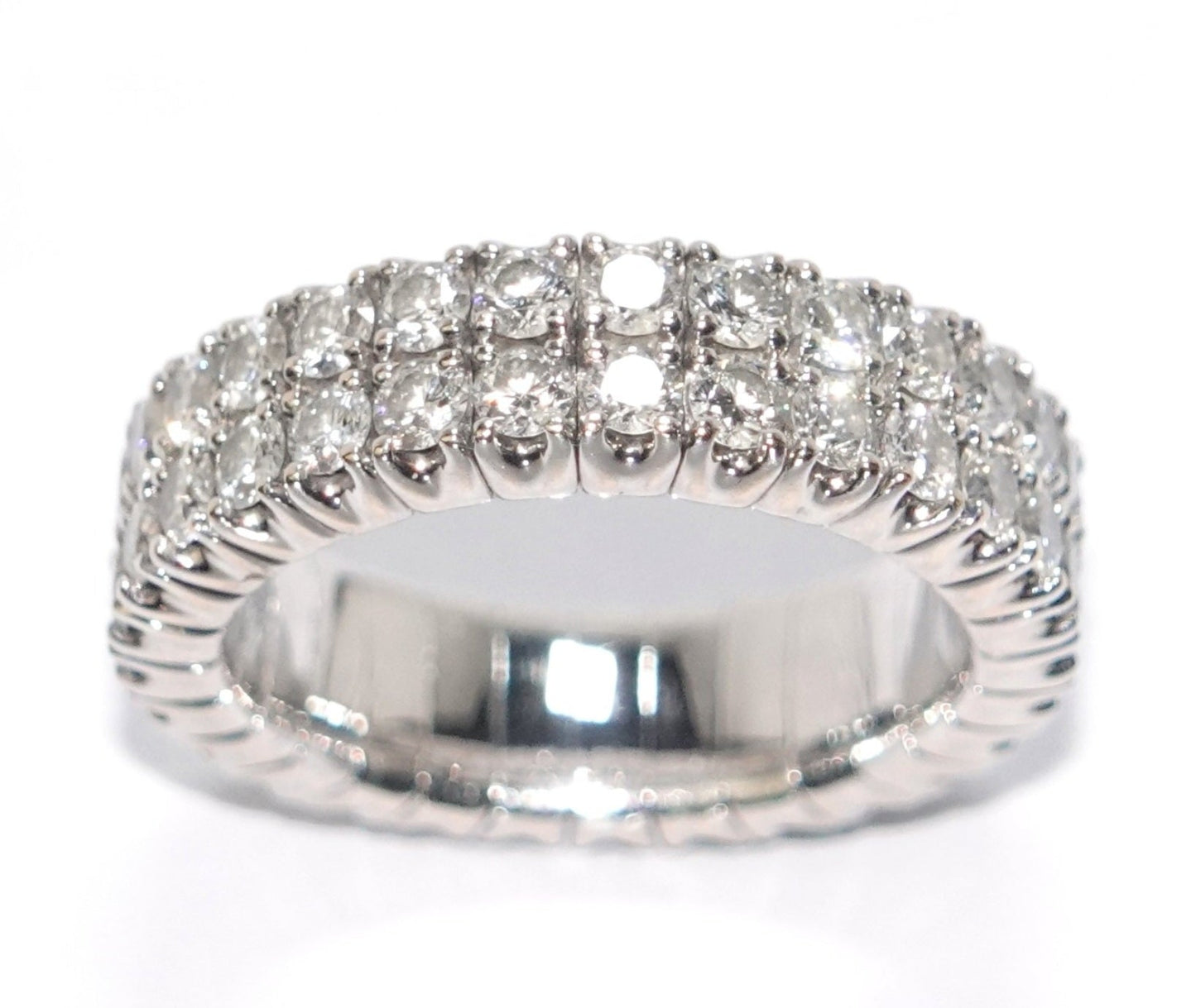 Anello - 18 carati Oro bianco - 3.08ct. tw. Diamante (Naturale) - Diamante -