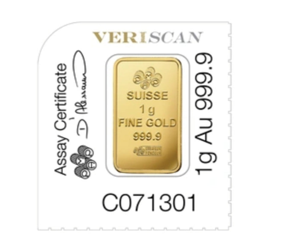 Lingotto d’oro multigrammo 24k 25x1 grammo