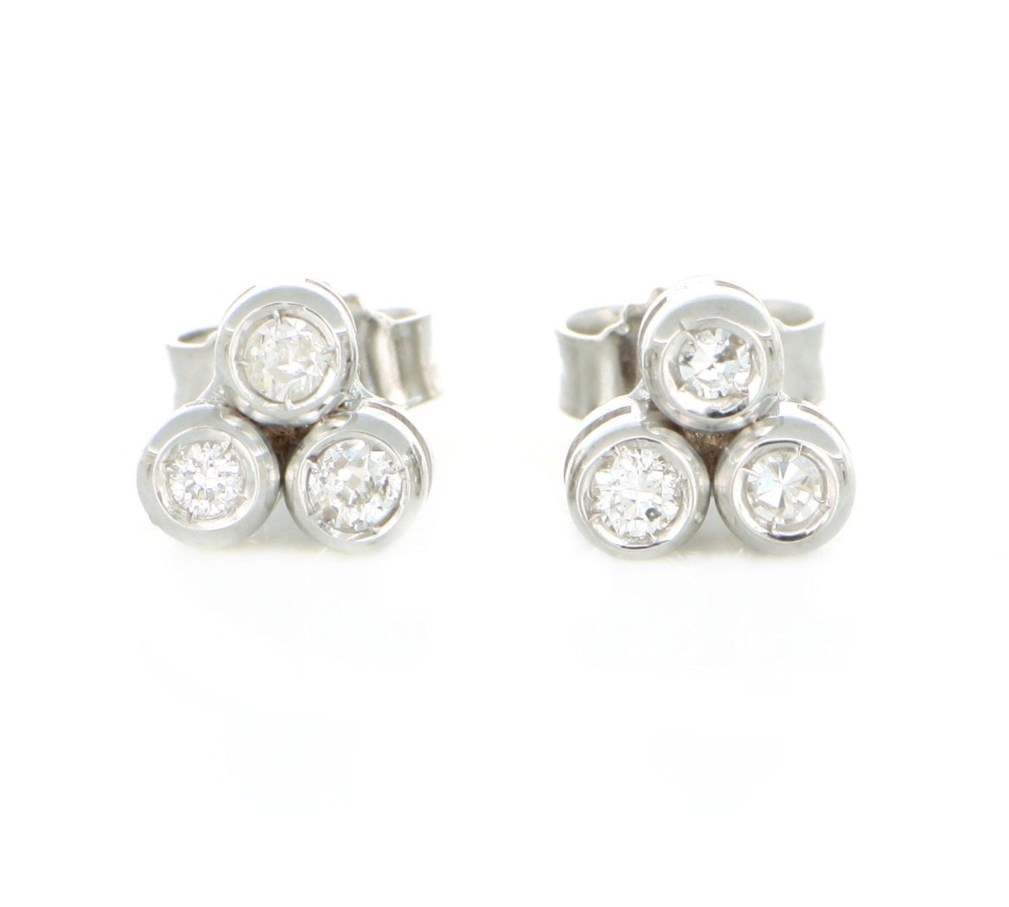 Orecchini - 18 carati Oro bianco 0.90ct Diamante (Naturale) - Diamante