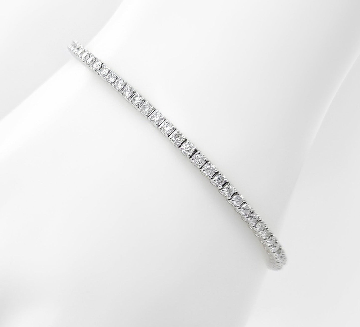 Bracciale - 18 carati Oro bianco - 3.26ct. tw. Diamante (Naturale)