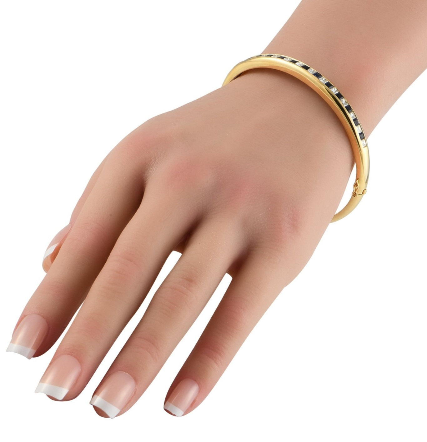 Bracciale - 18 carati Oro giallo, con diamanti e zaffiri naturali