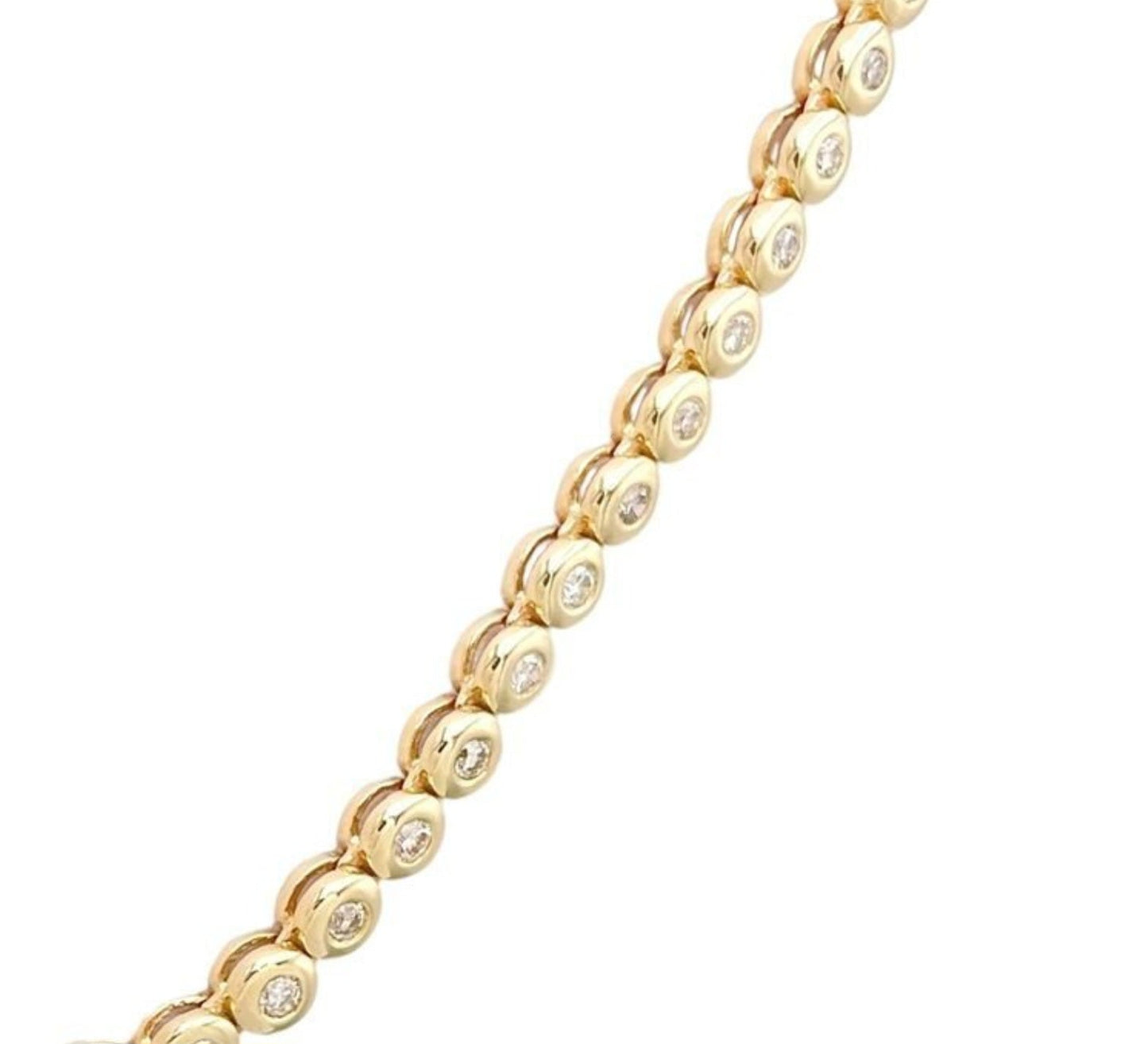 Collana collier tennis a cipollina in oro e diamanti naturali 6.40ct