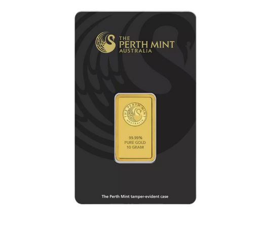 Lingotto oro puro 24k 5 , 10 , 31,10 grammi (the perth mint) Australia