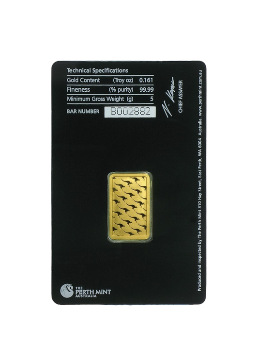 Lingotto oro puro 24k 5 grammi (the perth mint) Australia